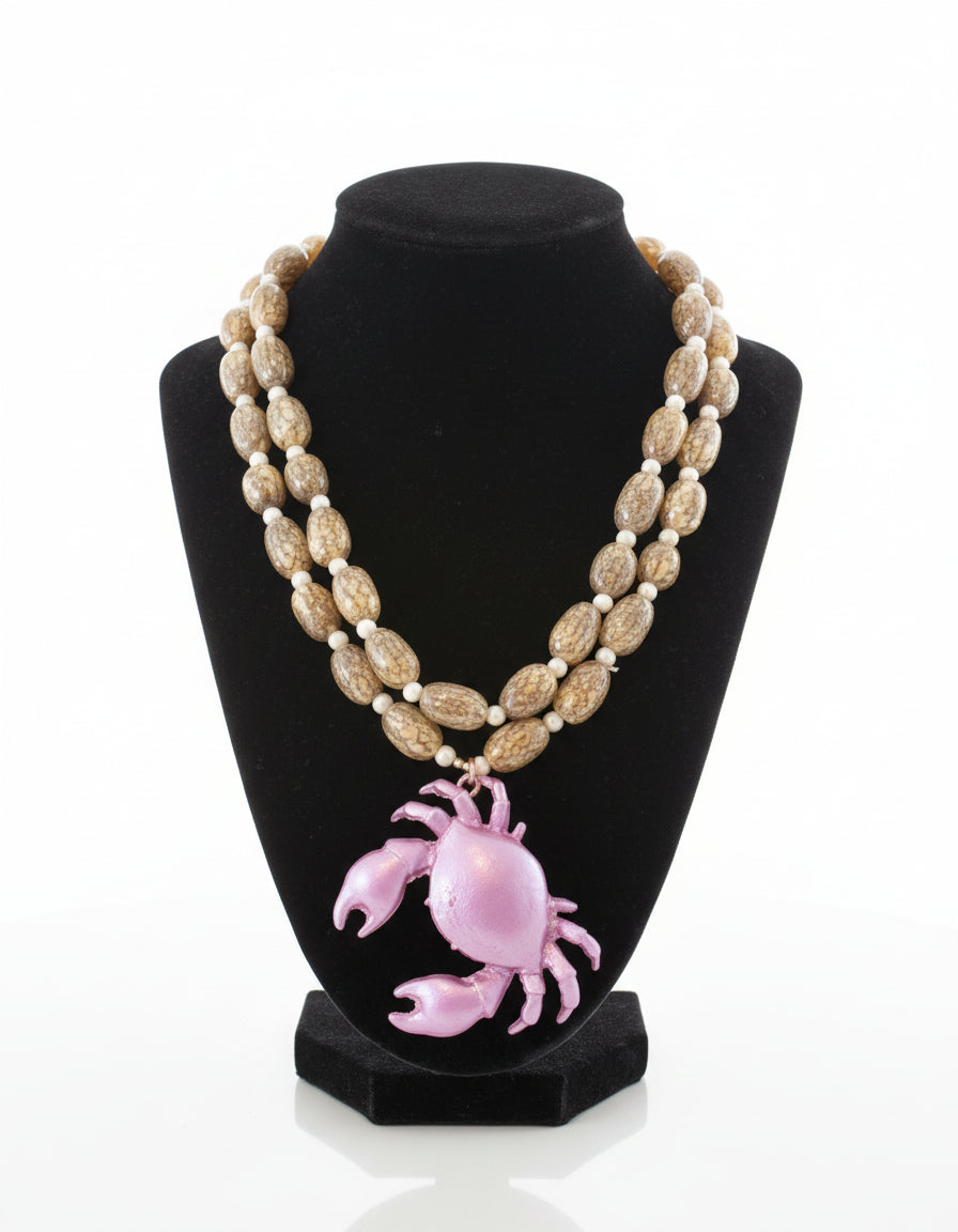 MAUVE CRAB NECKLACE