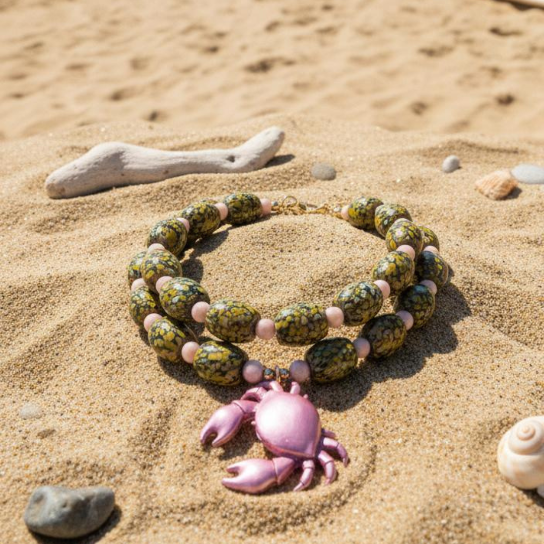 MAUVE CRAB NECKLACE